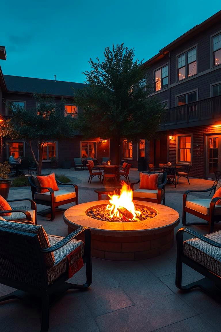 Cozy Fire Pit Area - 24 Spanish Courtyard Ideas