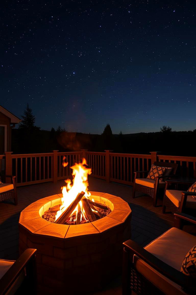 Cozy Fire Pit Gathering Space - 24 Deck and Patio Combination Ideas