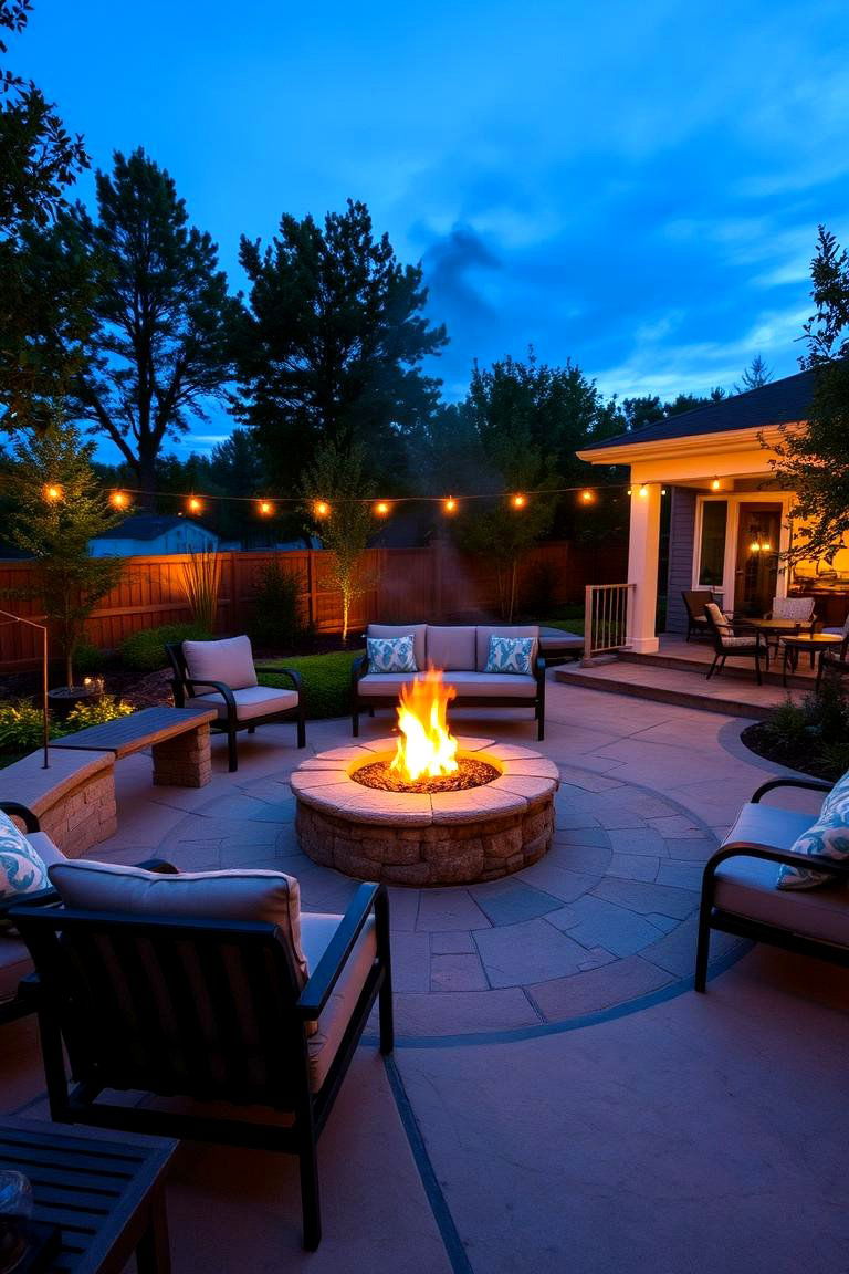 Cozy Fire Pit Haven - 24 Sunken Patio Ideas