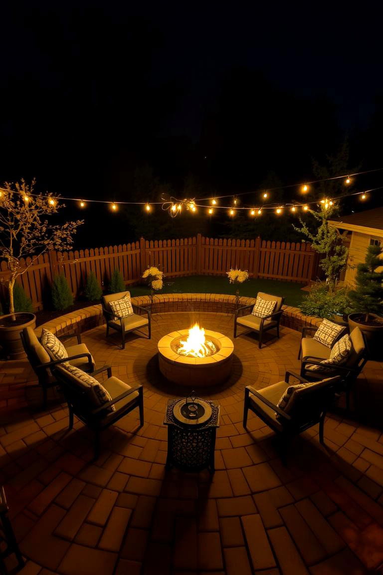 Cozy Fire Pit Integration - 24 Semi Circle Patio Ideas and Inspiration