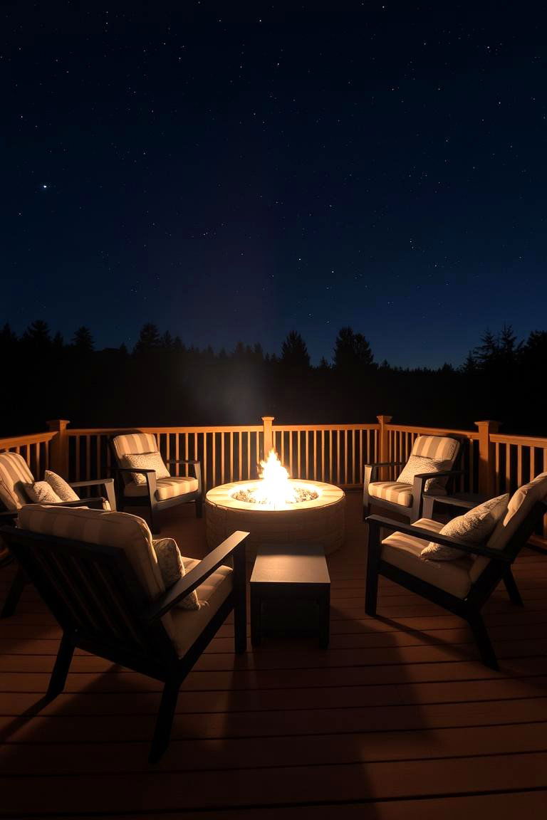Cozy Fire Pit Seating - 24 Deck Furniture Ideas