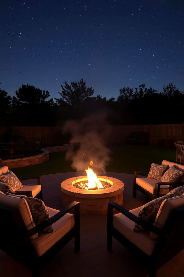 Cozy Fire Pit Setting - 24 Friendsgiving Decor Ideas