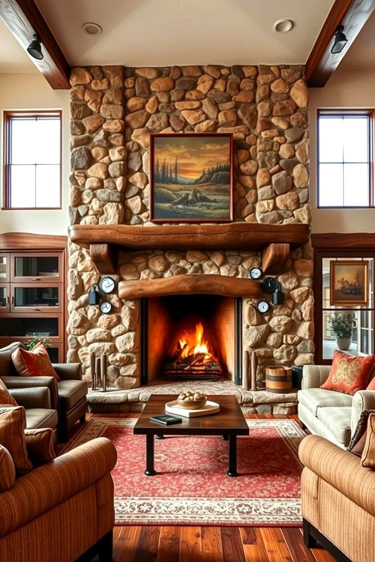Cozy Fireplace Centerpiece - 24 Southwest Living Room Ideas