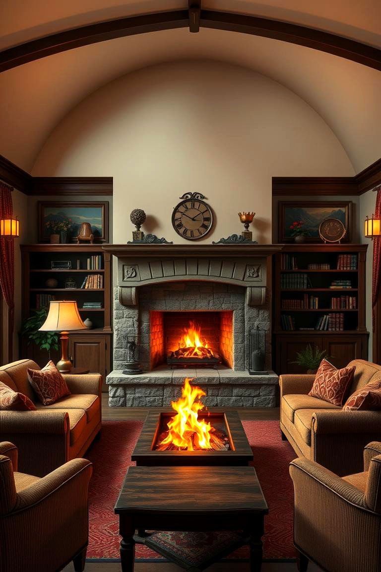 Cozy Fireplace Parlor - 24 Parlor Room Ideas