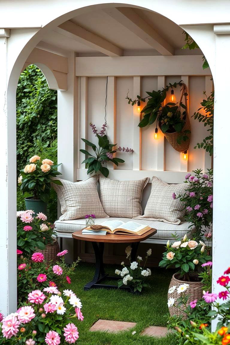Cozy Garden Reading Nook - 24 Secret Garden Ideas