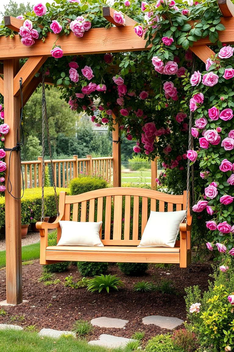 Cozy Garden Swing - 24 Garden Seating Ideas