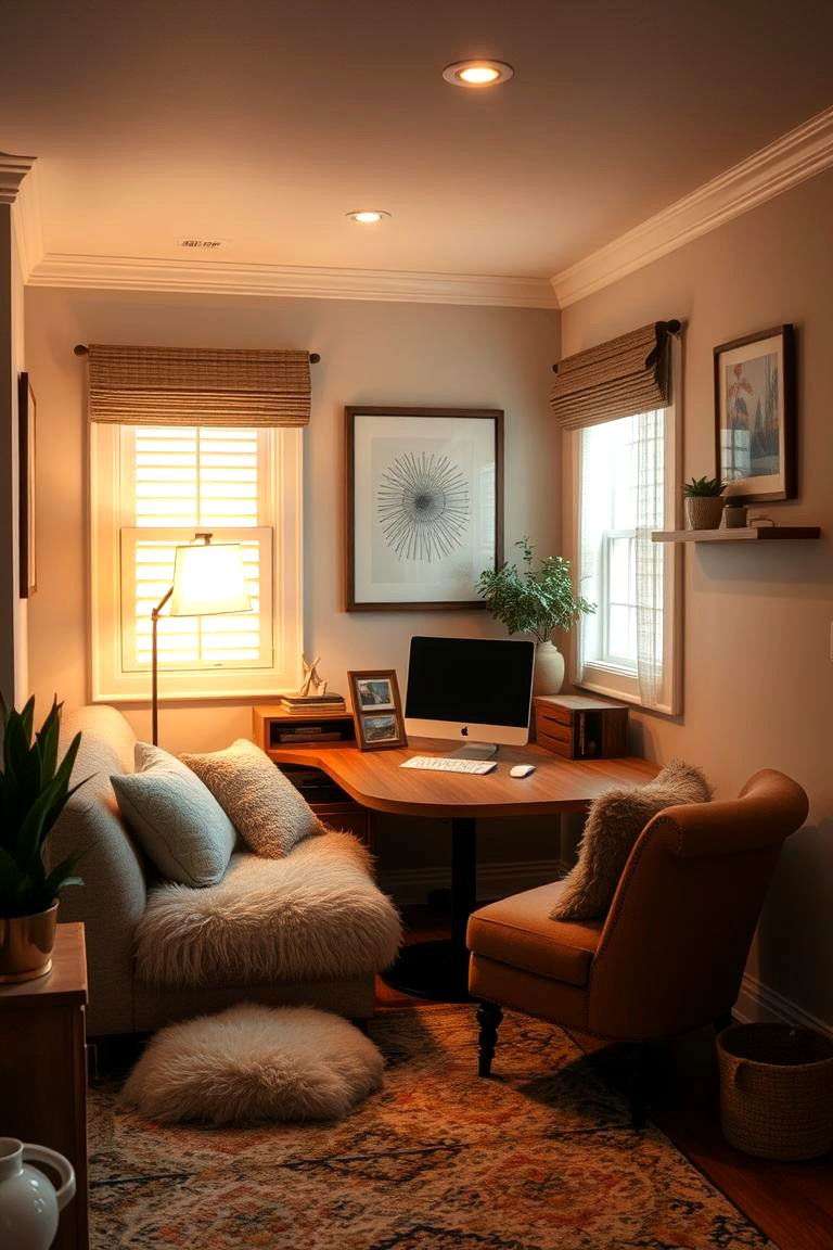 Cozy Home Nook - 24 Home Office Background Ideas