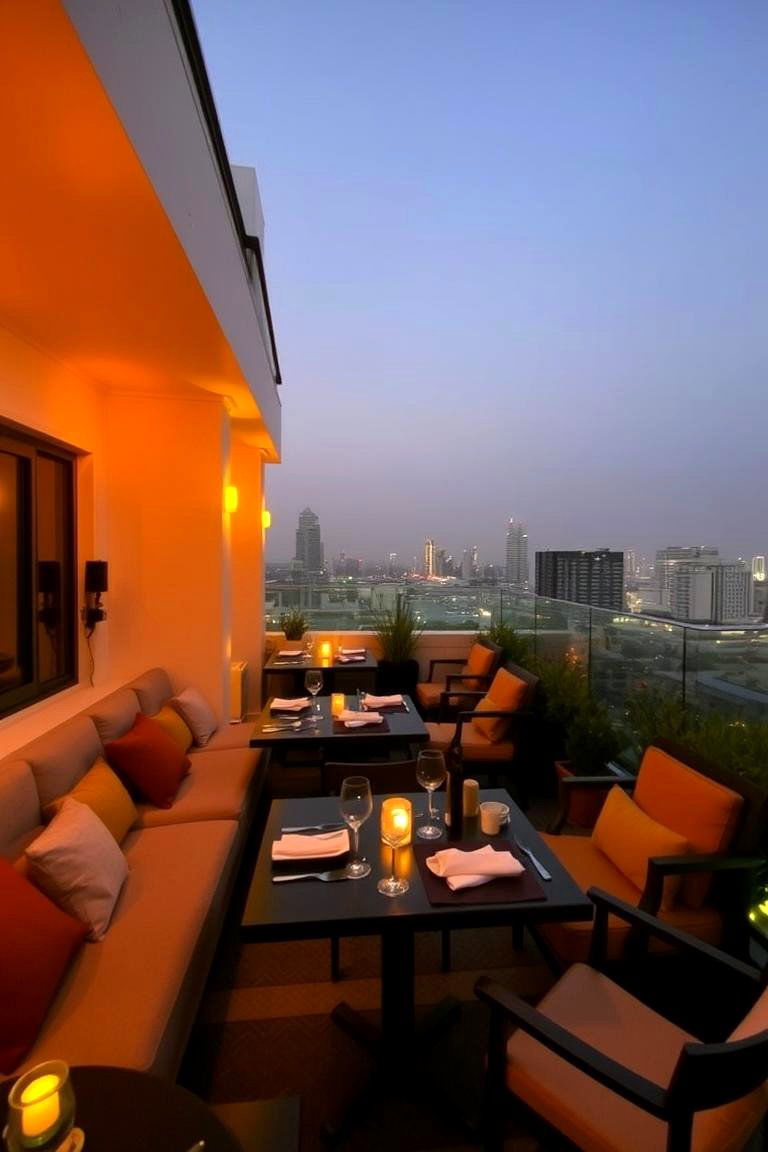 Cozy Intimate Dining Area - 24 Rooftop Kitchen Ideas
