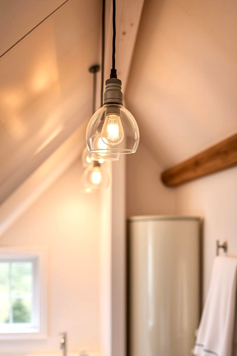 Cozy Lighting for Ambiance - 24 Attic Bathroom Ideas