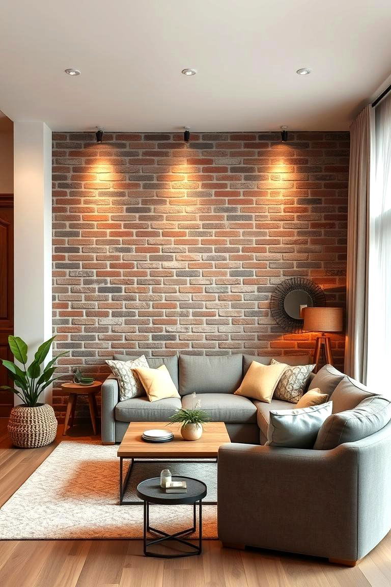 Cozy Living Room Feature - 24 Brick Accent Wall Ideas