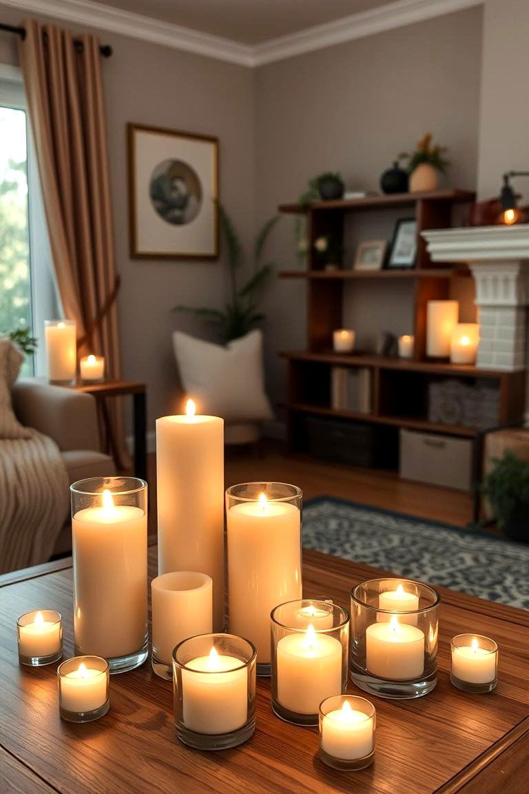 Cozy Living Room Glow - 24 Decorating With Candles