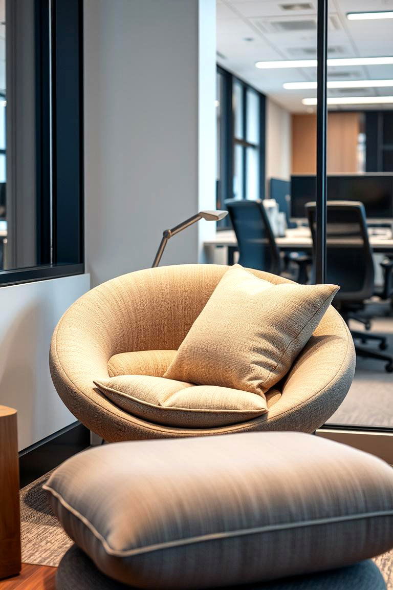 Cozy Lounge Chair for Relaxation - 24 Home Office Ideas for Her