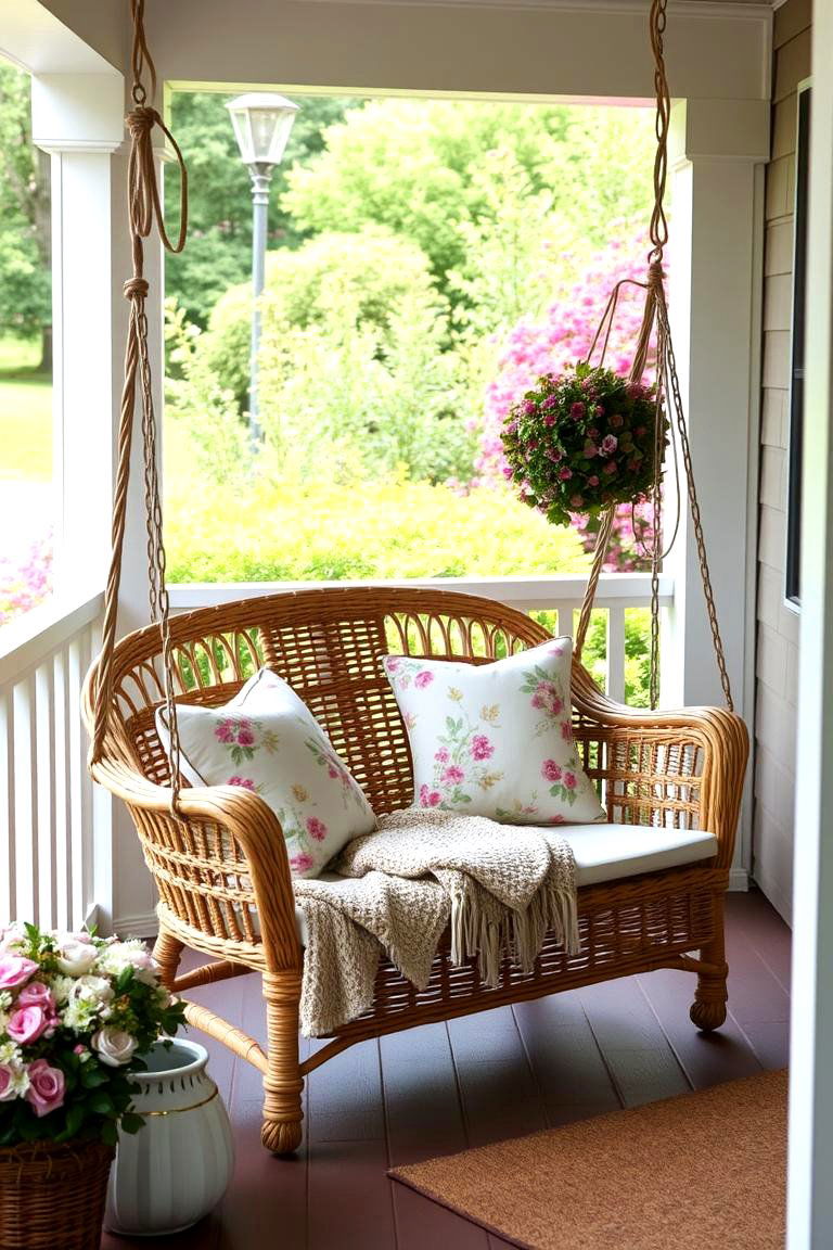 Cozy Loveseat Swing - 24 Garden Seating Ideas