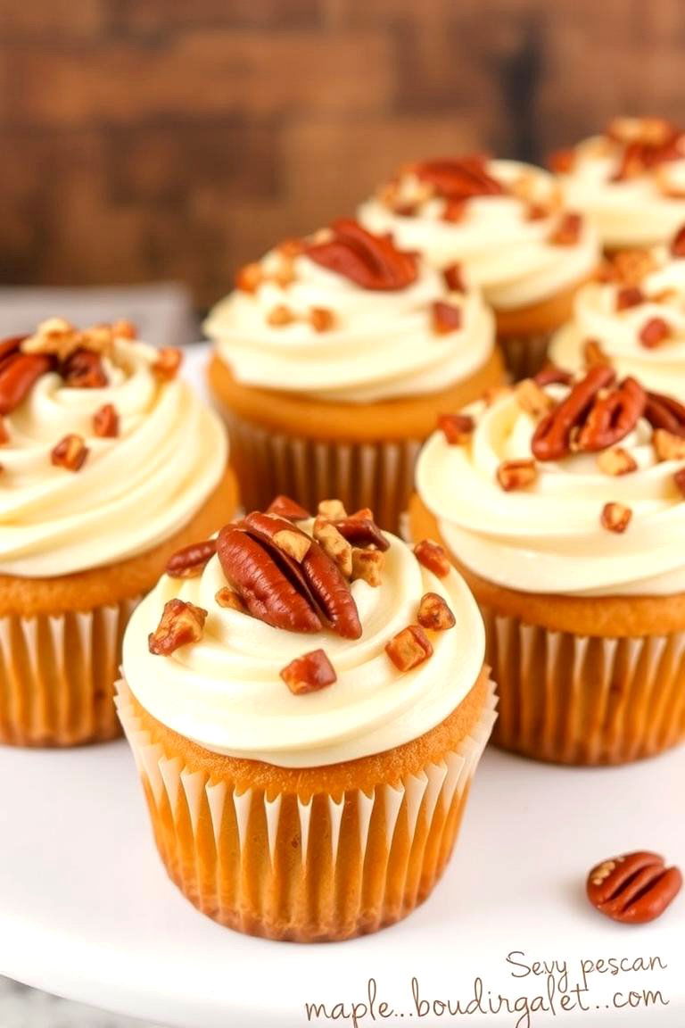 Cozy Maple Pecan Warmth - 24 Wedding Cupcake Ideas