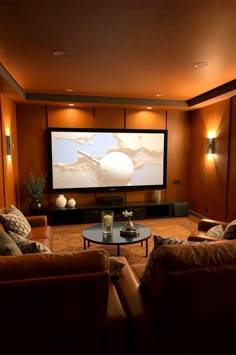 Cozy Media Room Ambience - 24 Warm Color Palettes for Every Room in the House