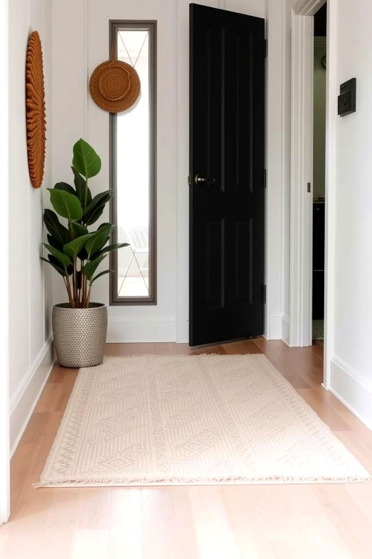 Cozy Neutral Cotton Rug - 24 Entryway Rug Ideas