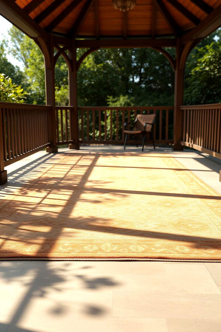 Cozy Outdoor Carpet - 24 Gazebo Floor Ideas