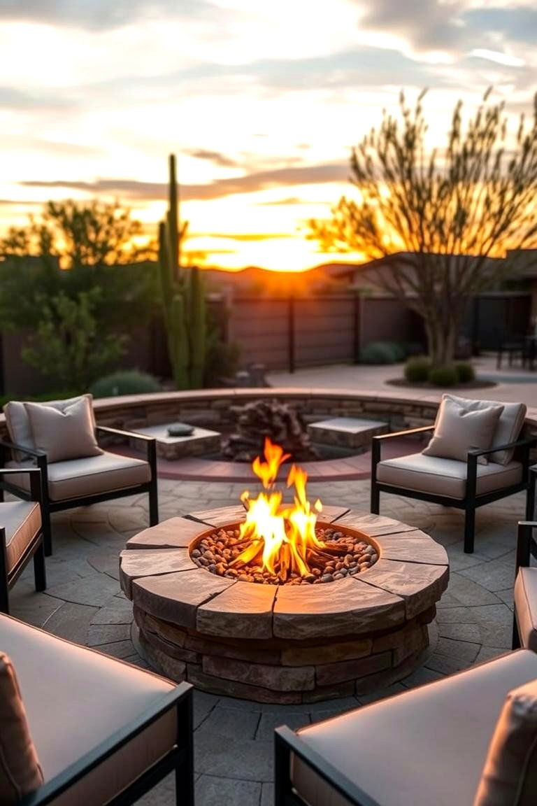 Cozy Outdoor Fire Pit - 24 Arizona Backyard Ideas