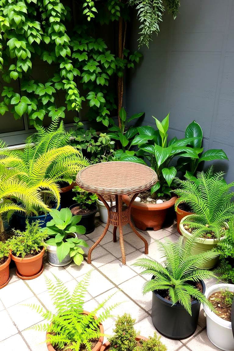 Cozy Outdoor Seating Surrounded by Greenery - 24 Patio Small Garden Ideas