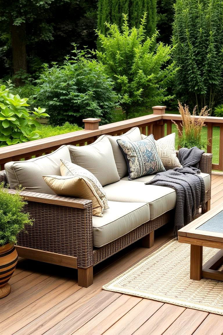 Cozy Outdoor Sofa - 24 Backyard Decor Ideas