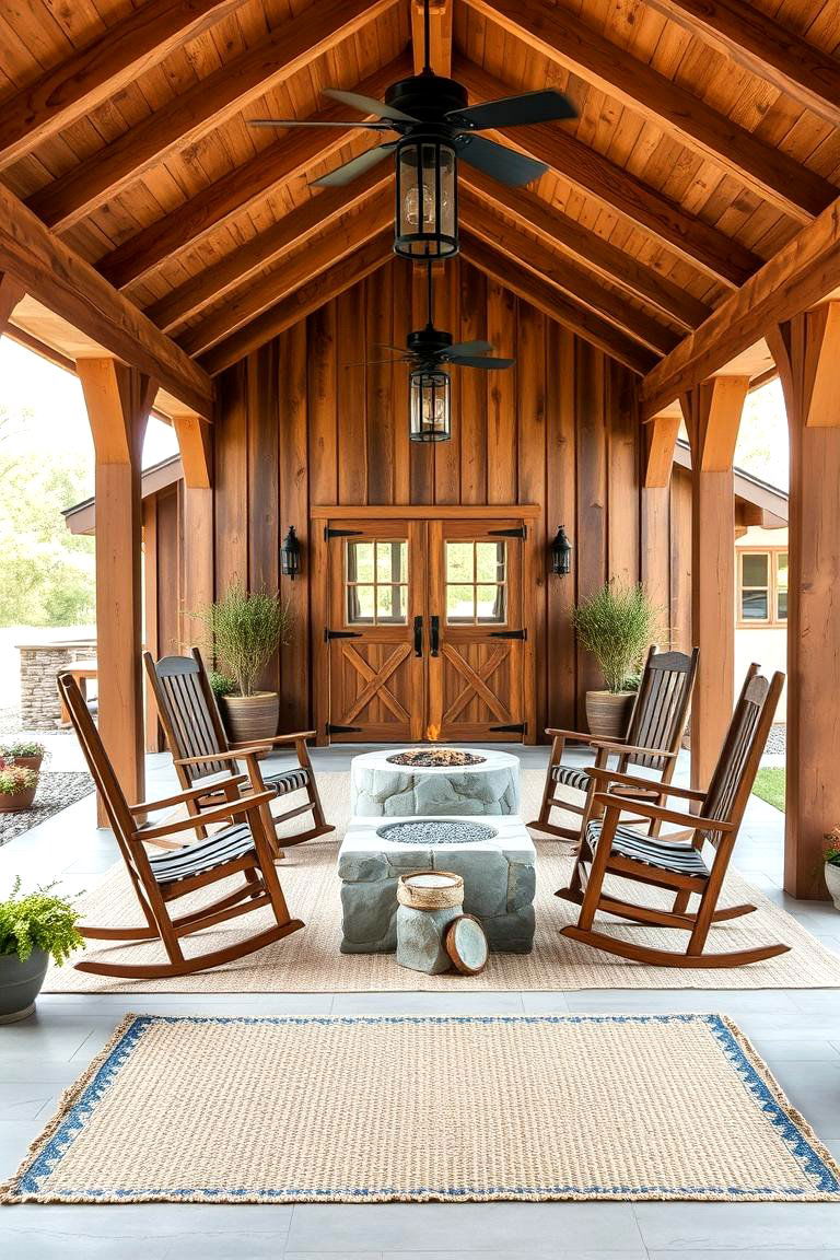 Cozy Outdoor Spaces - 24 Rustic Barndominium Interior Design Ideas