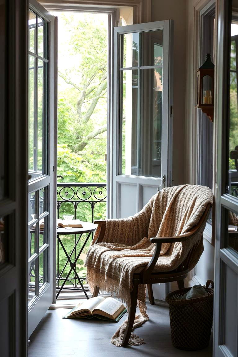 Cozy Reading Nook - 24 French Balcony Ideas