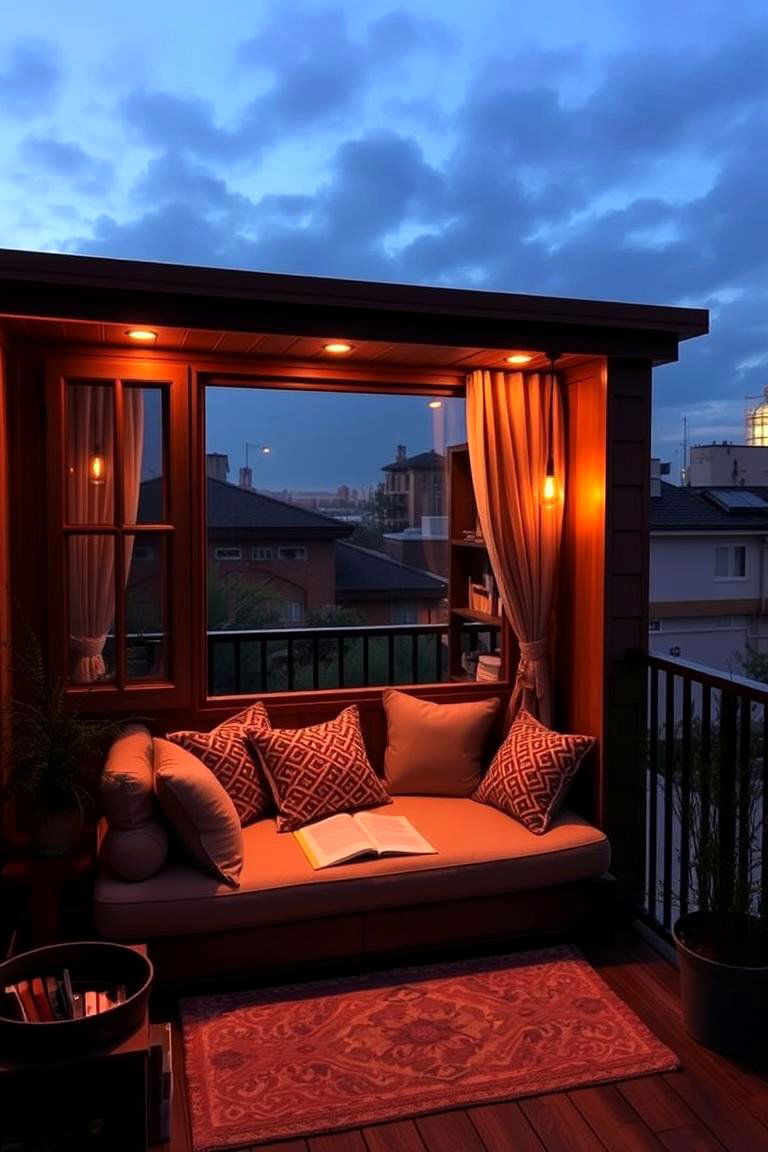Cozy Reading Nook Balcony - 24 Loft Balcony Ideas