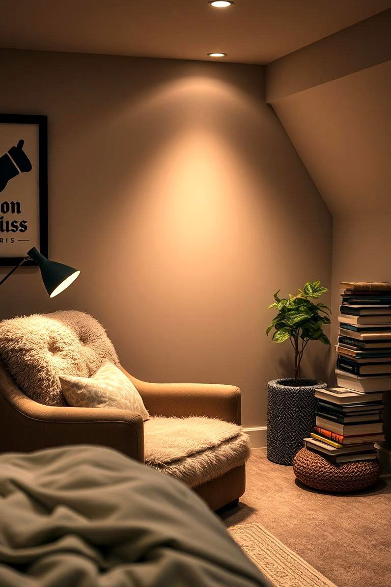 Cozy Reading Nook Basement Bedroom - 24 Basement Bedroom Ideas