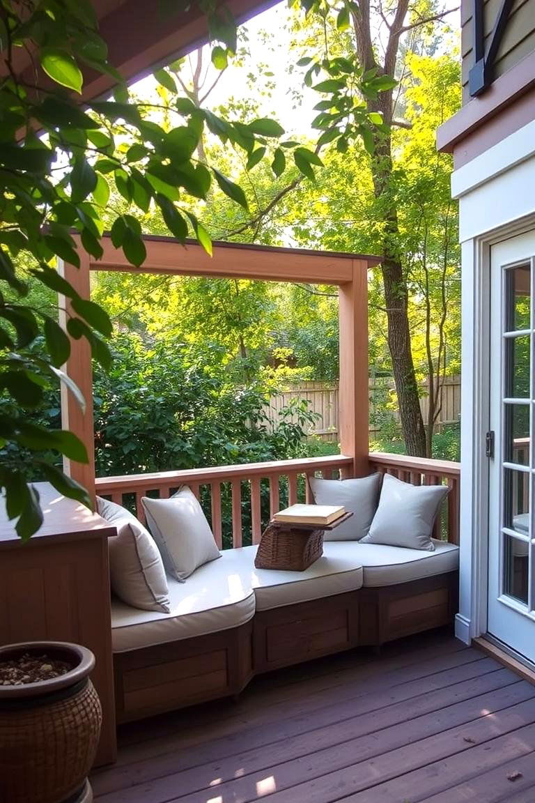 Cozy Reading Nook Deck - 24 Backyard Deck Ideas