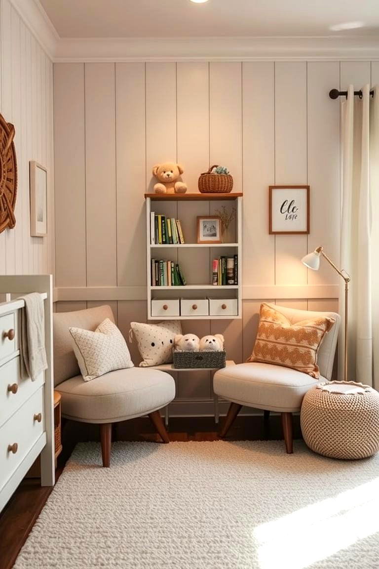 Cozy Reading Nook Setup - 24 Farmhouse Nursery Ideas