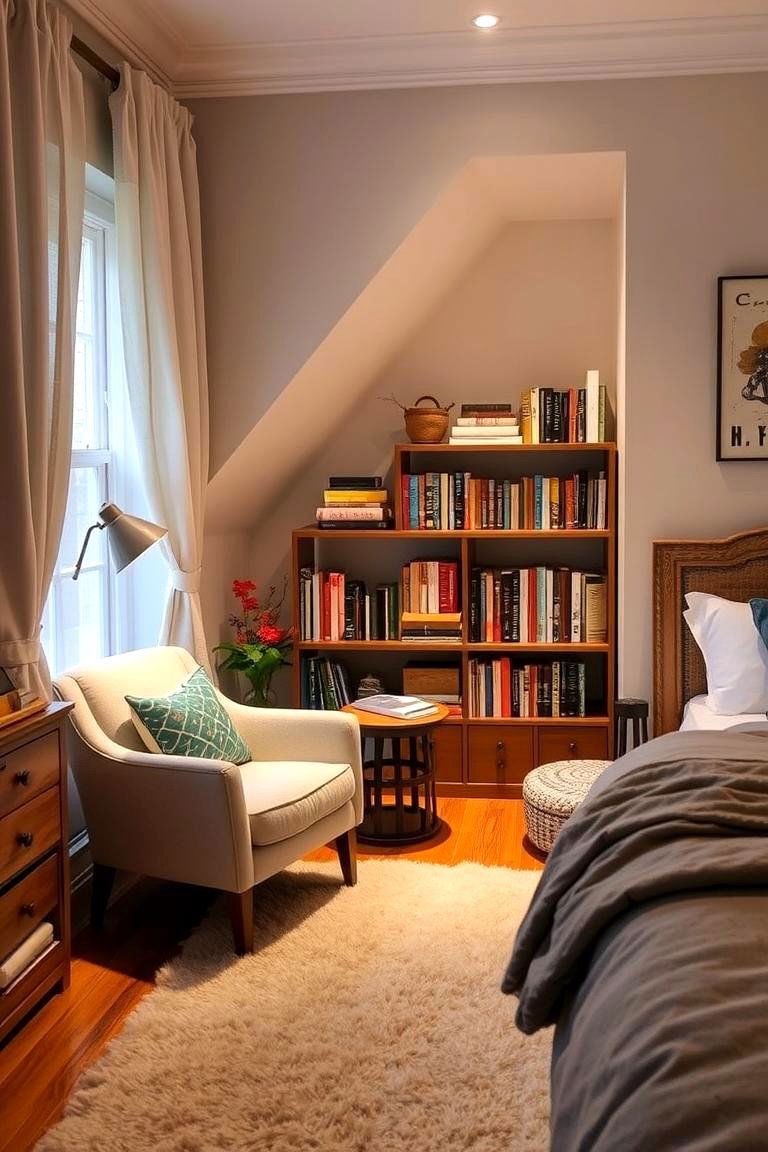 Cozy Reading Nook in a Corner - 24 Bedroom Corner Ideas