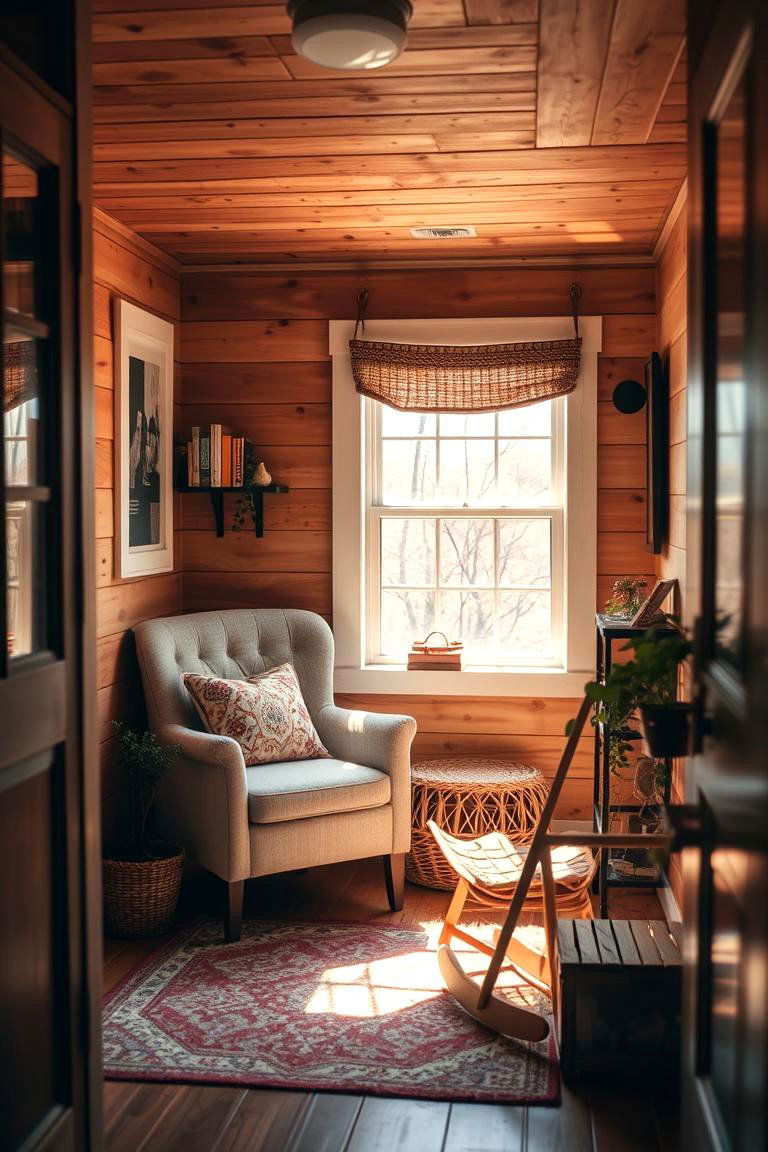 Cozy Reading Nook with Natural Light - 24 Rustic Tiny House Ideas