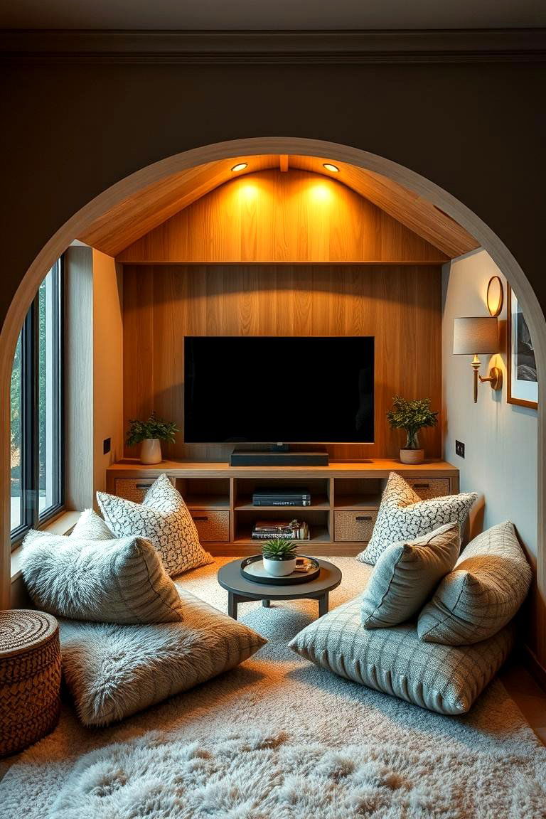 Cozy Reading Nook with TV Focus - 24 Small Living Room Ideas With Tv