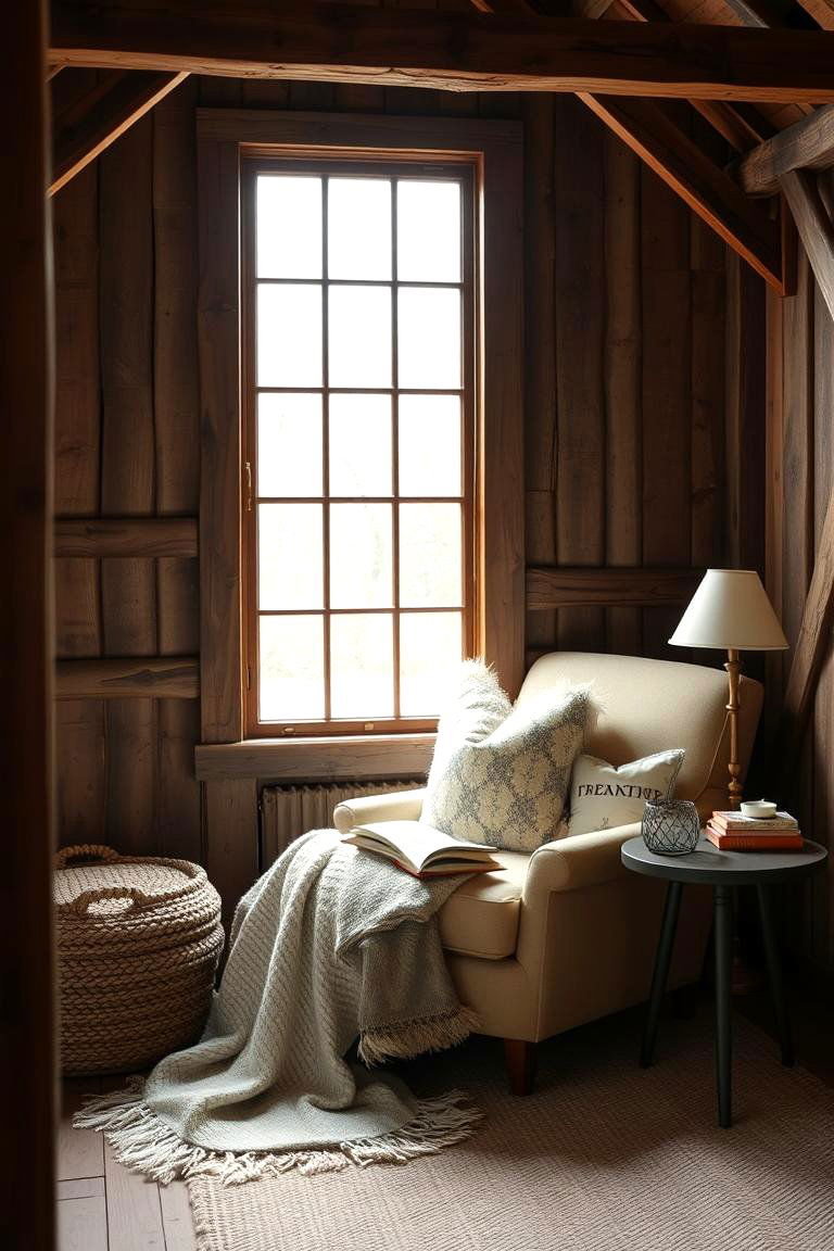 Cozy Reading Nooks - 24 Rustic Barndominium Interior Design Ideas