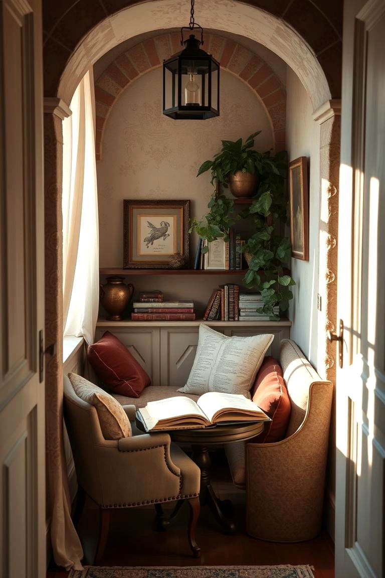 Cozy Reading Nooks with Tuscan Touch - 24 Tuscan Living Room Ideas