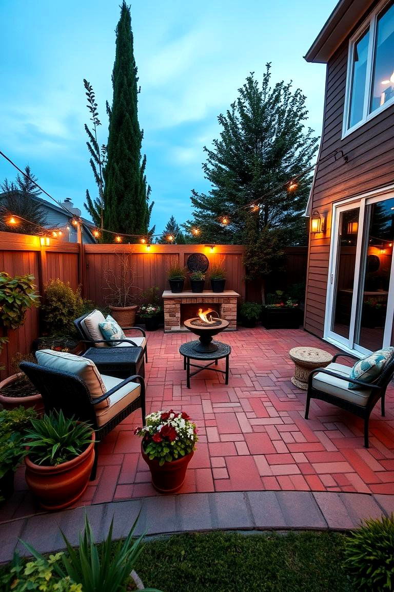 Cozy Red Paver Retreat - 24 Red Paver Patio Ideas