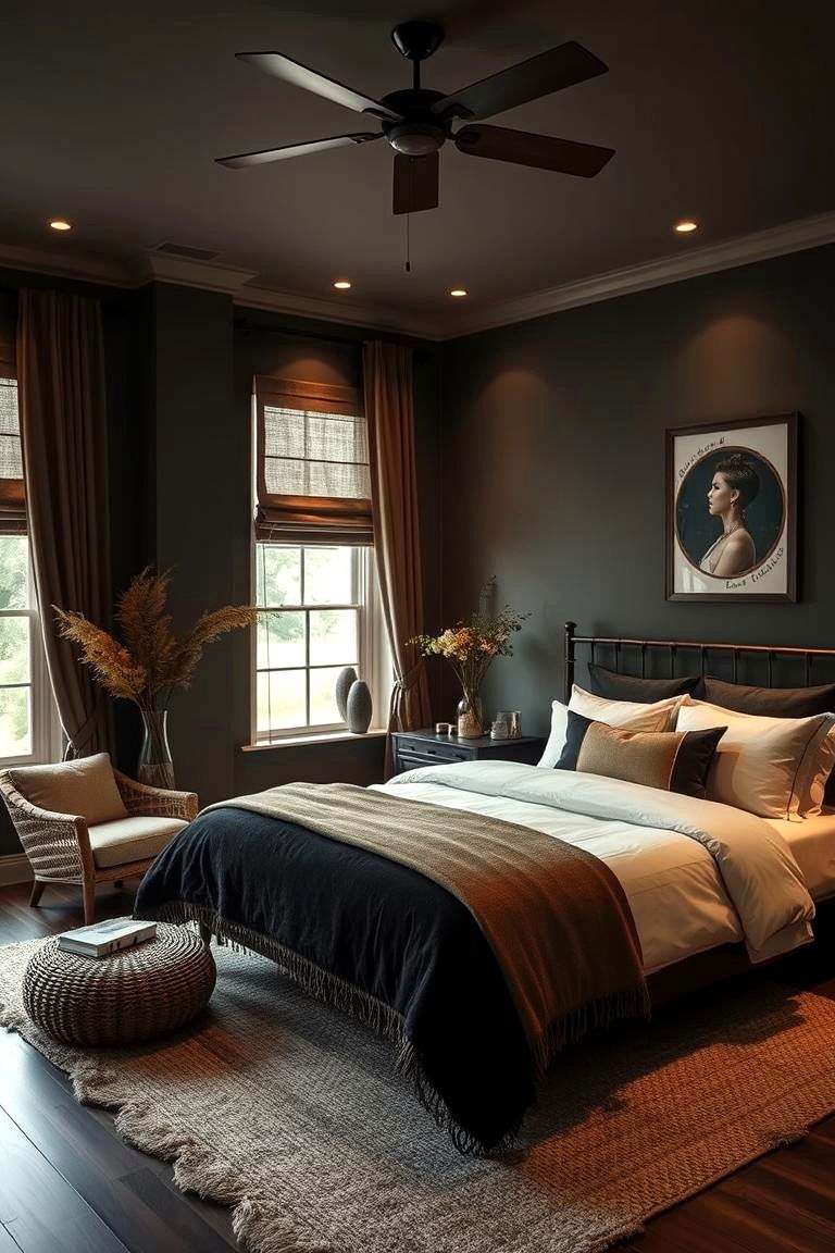 Cozy Retreat Relaxing Black and Brown Sanctuary - 24 Black and Brown Bedroom Ideas