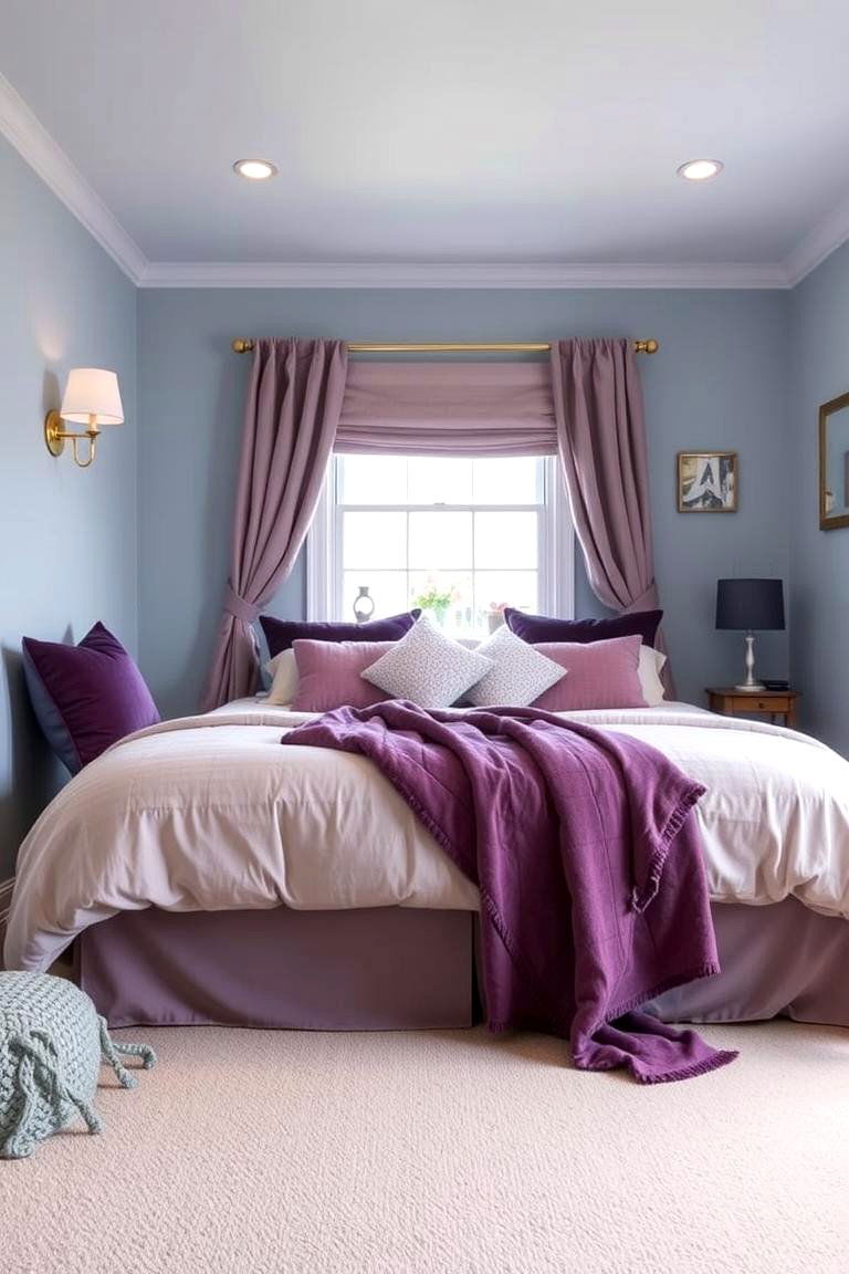 Cozy Retreat - 24 Blue and Purple Bedroom Ideas