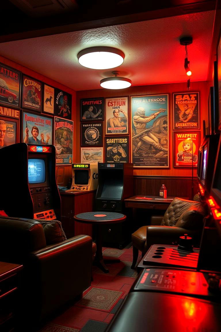 Cozy Retro Game Nook - 24 Game Room Ideas