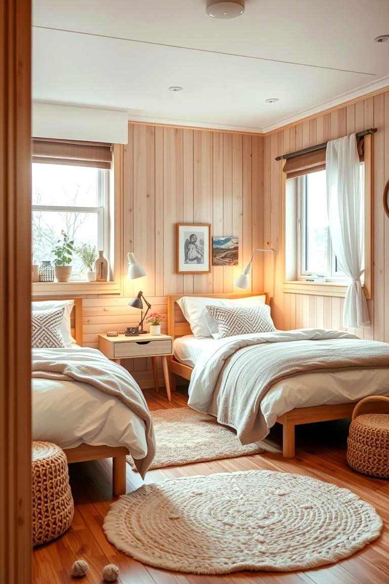 Cozy Scandinavian Charm - 24 Twin Bedroom Ideas