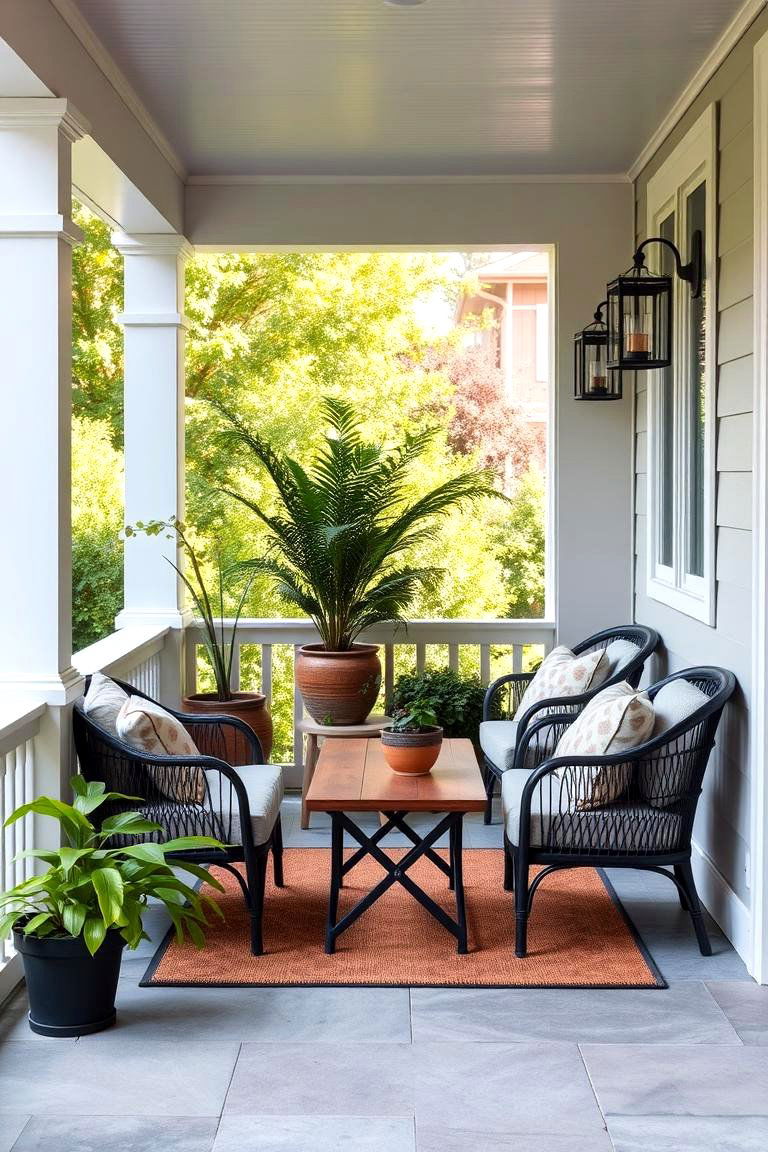 Cozy Seating Nook - 24 Side Porch Ideas