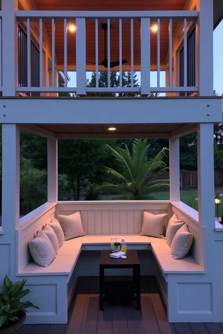 Cozy Seating Nook - 24 Under Deck Landscaping Ideas