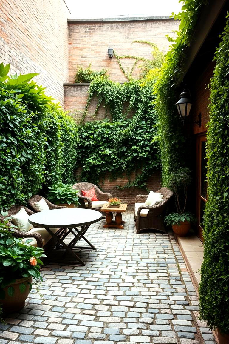 Cozy Secluded Retreat - 24 cobblestone patio ideas