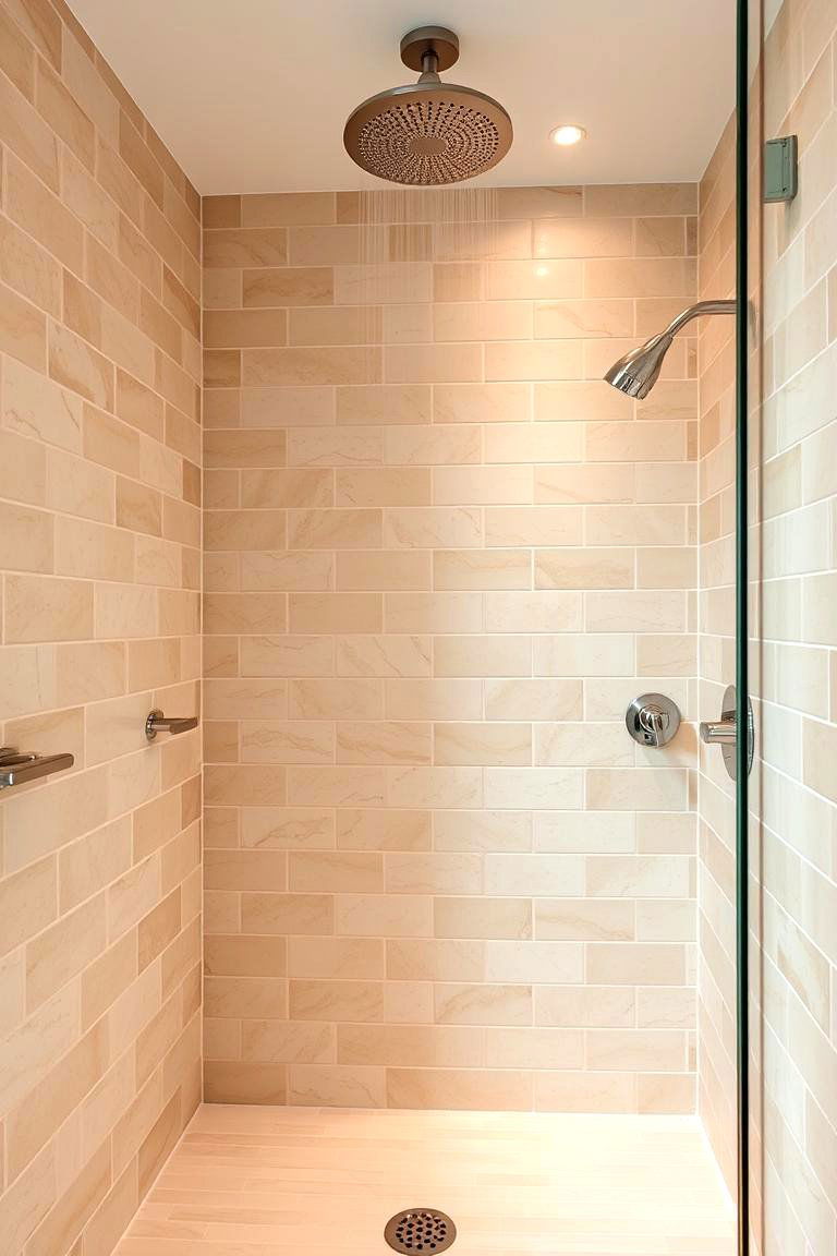 Cozy Spa Inspired Shower - 24 Beige and White Bathroom Ideas