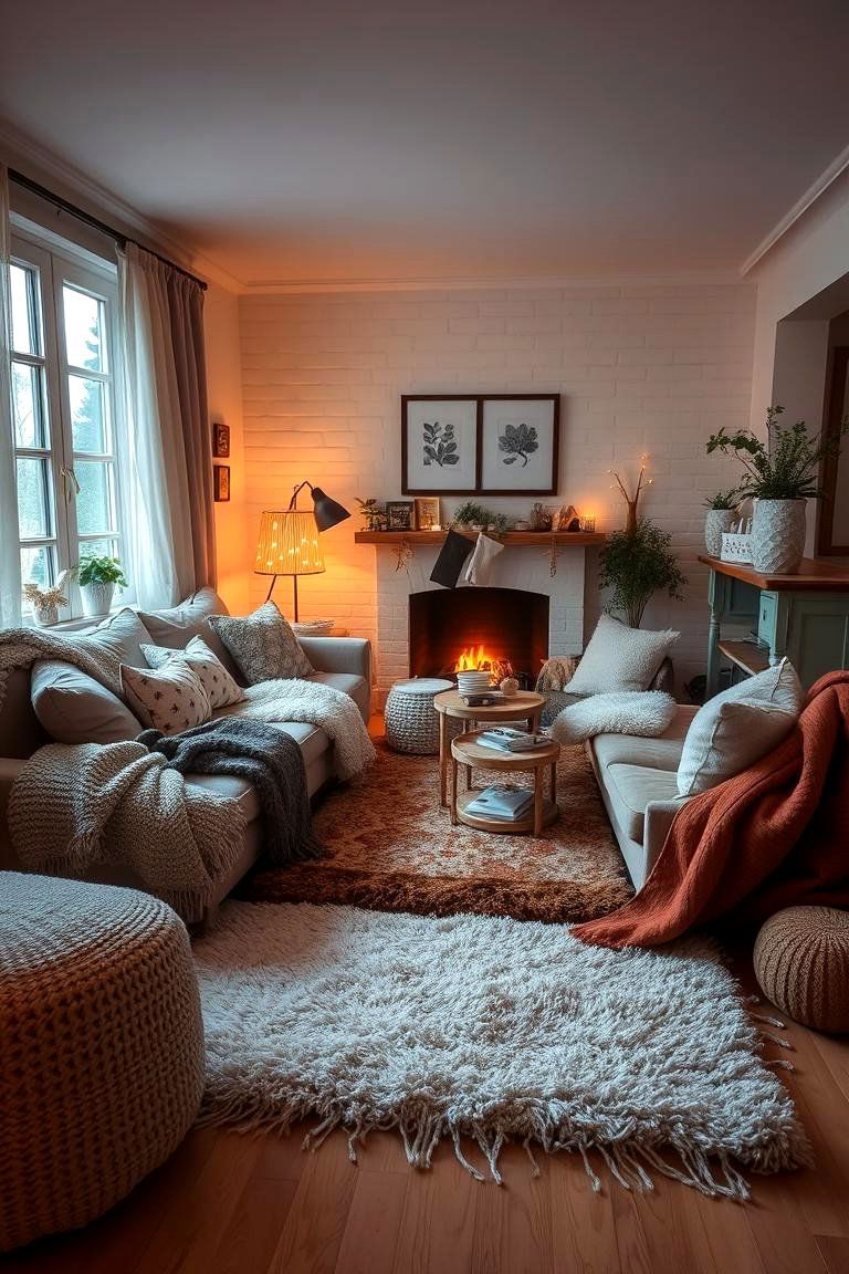 Cozy Textured Layers - 24 Condo Living Room Ideas