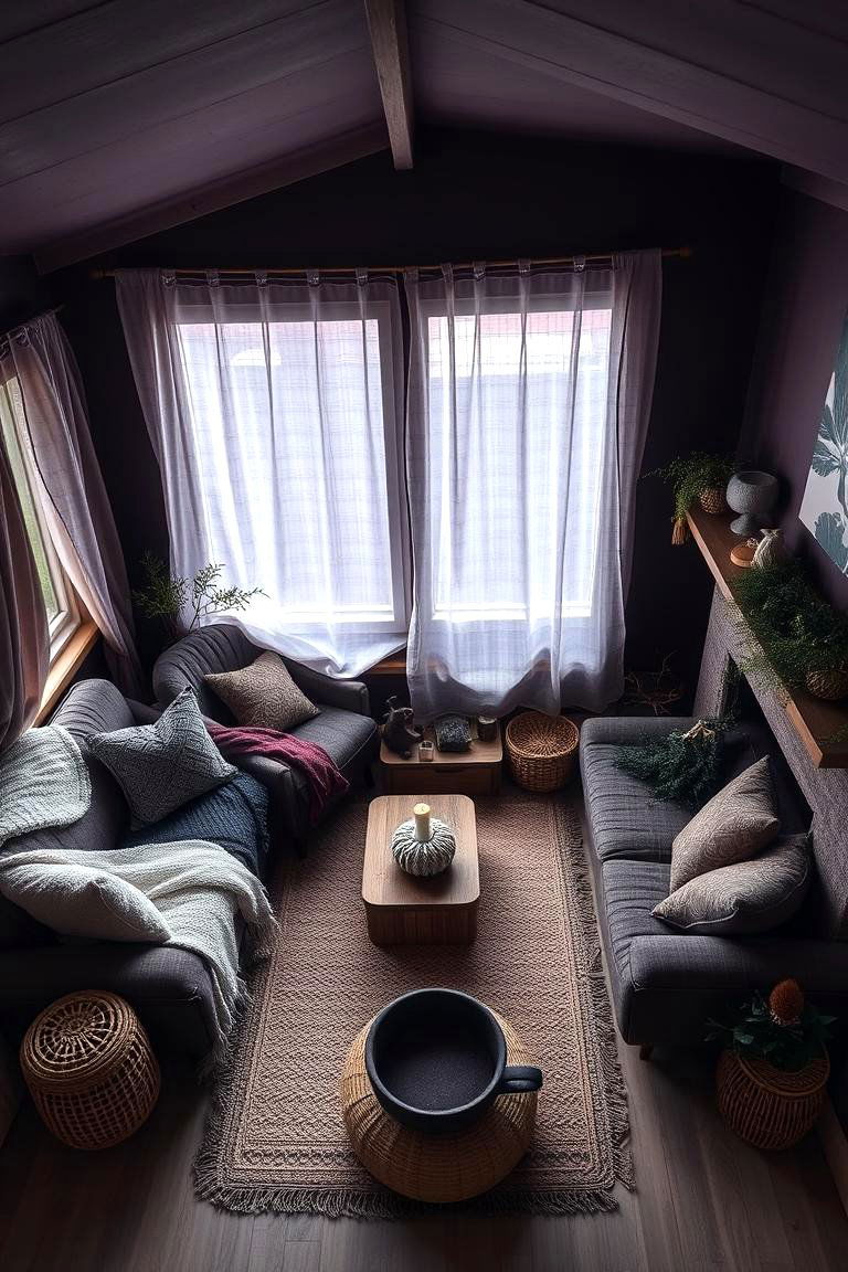 Cozy Textured Retreat - 24 Dark Purple Bedroom Ideas