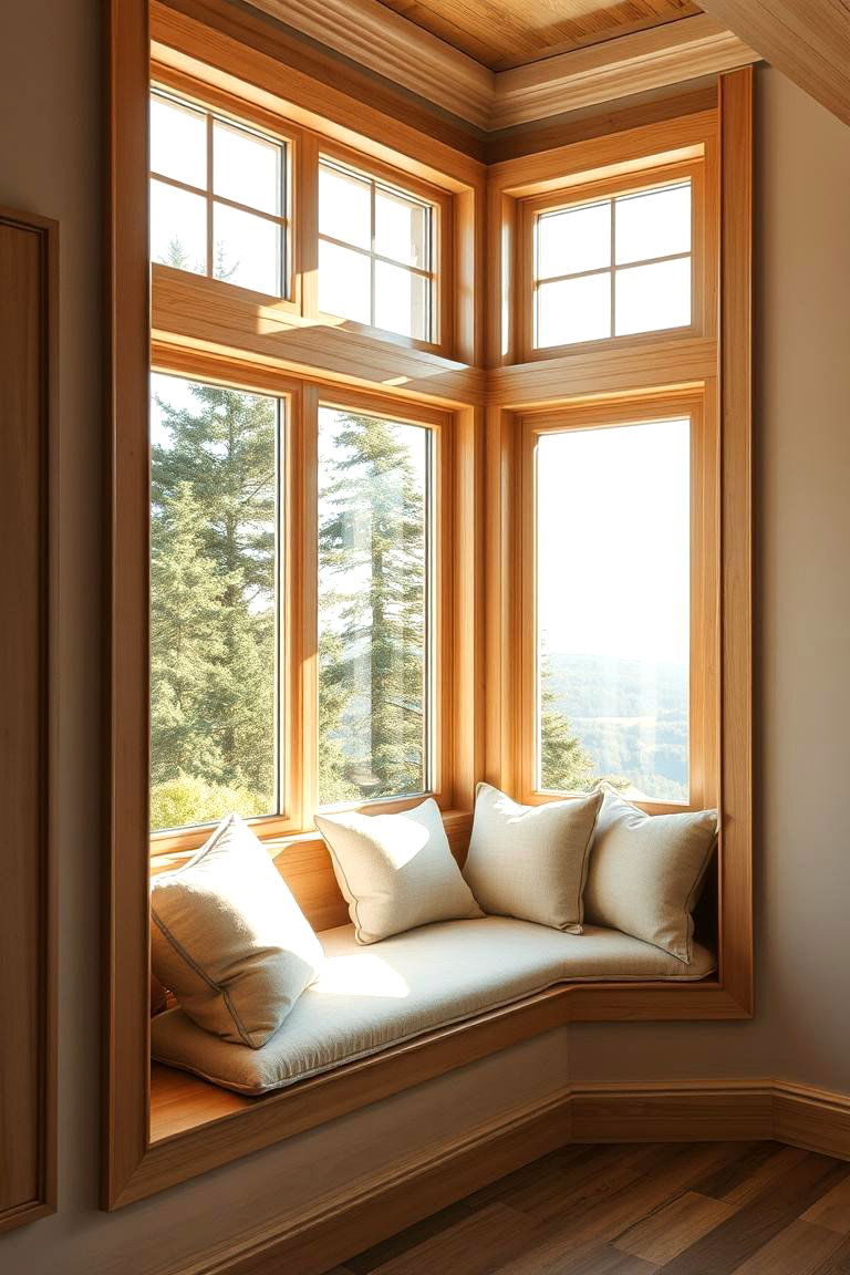 Cozy Window Nook - 24 Cabin Bedroom Ideas