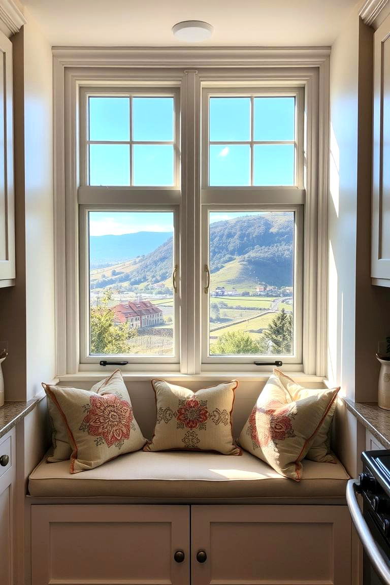 Cozy Window Seat - 24 Cottage Kitchen Ideas
