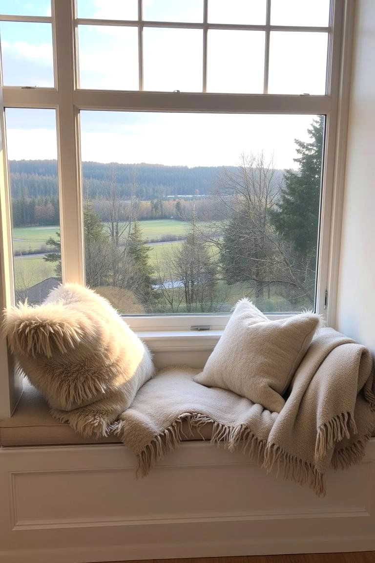 Cozy Window Seat - 24 Bedroom Window Ideas