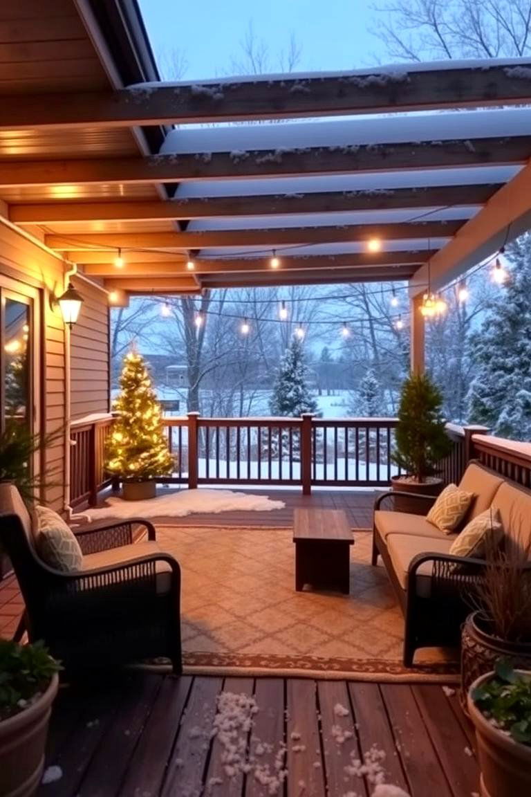 Cozy Winter Ready Patio - 24 Deck and Patio Combination Ideas